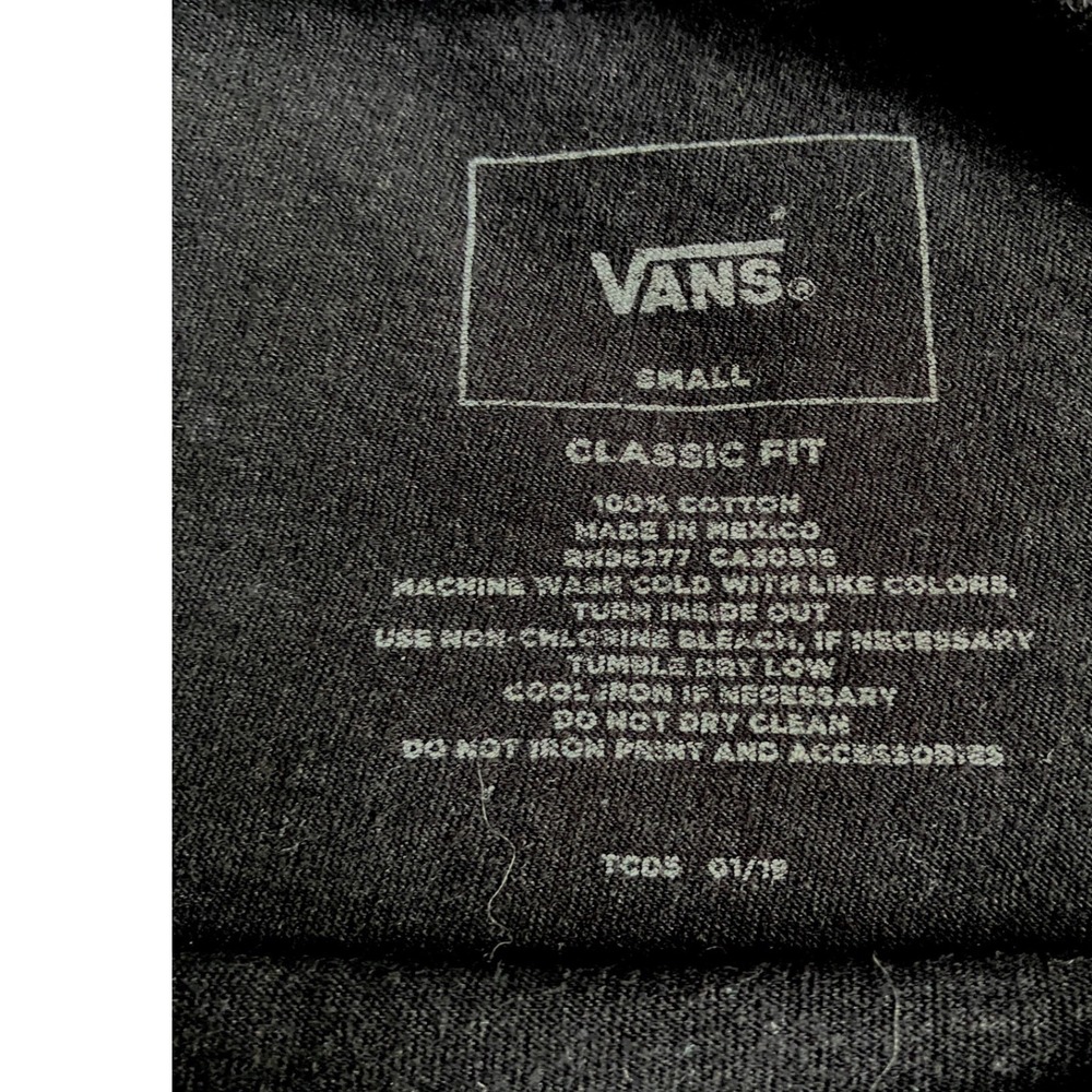 Vans Classic Fit Black Palm Tree Graphic T-Shirt Men's Small - Picture 3 of 5